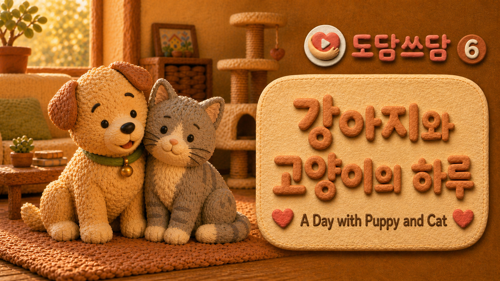 강아지와 고양이의 하루